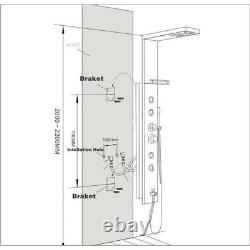 Shower Panel Tower Mixer Head Holder Massage Jet LED Rectangle System Tap UK