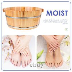 Spa Treatment Bucket Foot Soaking Bath Pedicure Basin Wood Grain