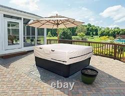 Square Hot Tub Cover Waterproof Outdoor SPA Hard 85 x 85 inch Light Tan