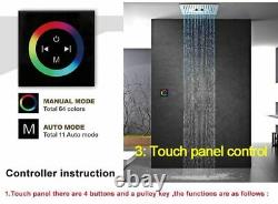 Stainless Steel Multiple Function Rainfall Rain Shower Head Ceiling Mounted Spa