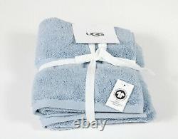 UGG Organic Cotton Martis Light Blue Bath Hand Wash Towel 8 Piece set