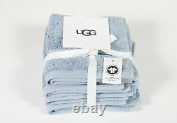 UGG Organic Cotton Martis Light Blue Bath Hand Wash Towel 8 Piece set