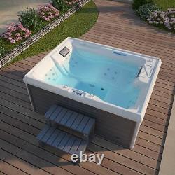 VIRPOL Garden Hot Tub with LED Lights Professional Spa Whirlpool Bathtub