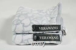 Vera Wang Modern Luxury Floral 6 Piece Wash, Hand, Bath Towel Set Light Blue