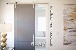 Vertical Powder Room Sign Vinyl Decal for Baths, Shower, Hotel, Spa, Wall Decor
