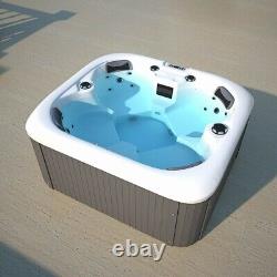 Virpol Outdoor Spa Whirlpool Hot Tub with Cover and Step for 4 Person