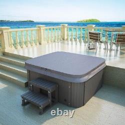 Virpol Outdoor Spa Whirlpool Hot Tub with Cover and Step for 4 Person
