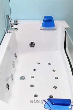 WHIRLPOOL BATH TUB SPA HOT TUB 180 x 90 cm CORNER BATH BATHTUB Mod. PRIVILEGE