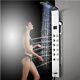 Wall Mounted Rvs Bathroom Spa Shower Panel Tower Led Light And 8 Jets