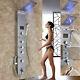 Waterfall Bathroom Led Shower Panel Tower System Stainless Steel With Body Jets Uk