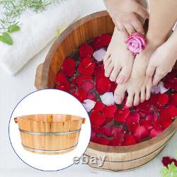 Wooden Foot Basin Foot Tub Pedicure Barrel Foot Massager Spa Treatment