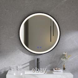 XLarge BlackFrame Illuminated LED Bathroom Mirror Beauty Makeup Salon Spa Mirror